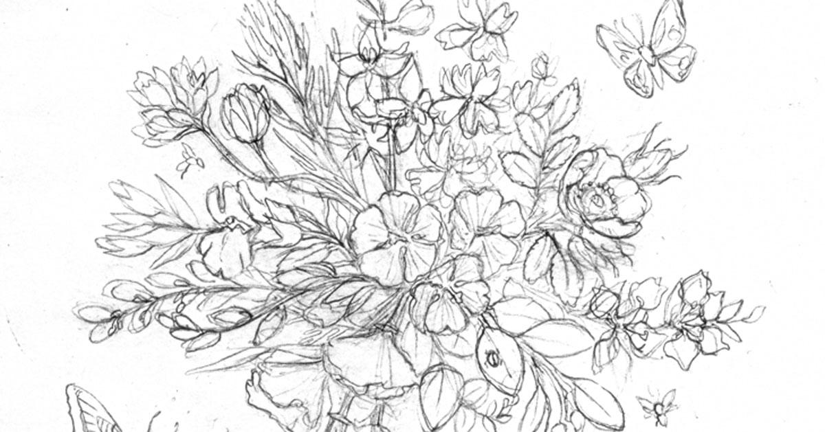 Upper Bidwell Wildflowers (for Desi) Sketch