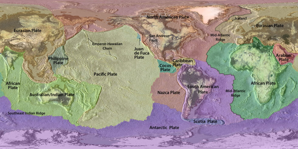 Map of Earth's tectonic plates · Erin E. Hunter