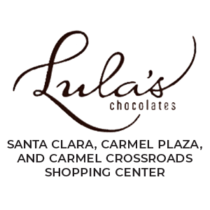 Lula's Chocolates Logo for Santa Clara, Carmel Plaza, and Carmel Crossroads Shopping Center