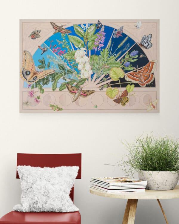 Emergence original painting shown in situ